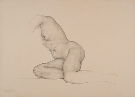 Nude - Technique: silverpoint drawing