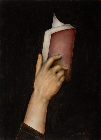 Reading - 40 x 30 - Mixed technique: pencil, encaustic pastel, with natural organic colours (2015)