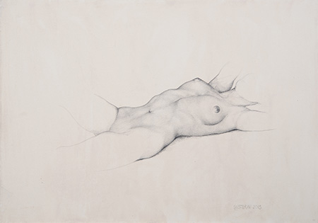 Nudo femminile - 33 x 23 – Tecnica: punta dʼargento su tavola (2015)