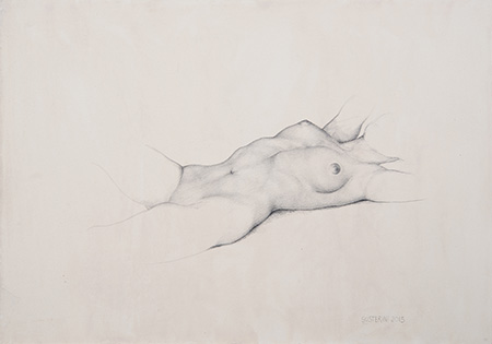 Nude - 33 x 23 – Technique: silverpoint drawing (2015)