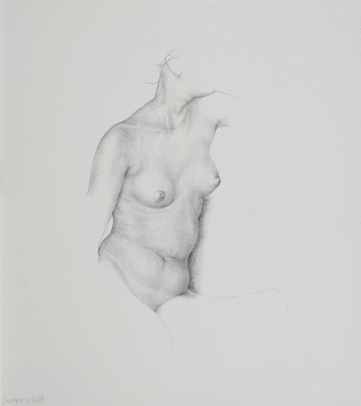 Nude - Technique: silverpoint drawing (2016)